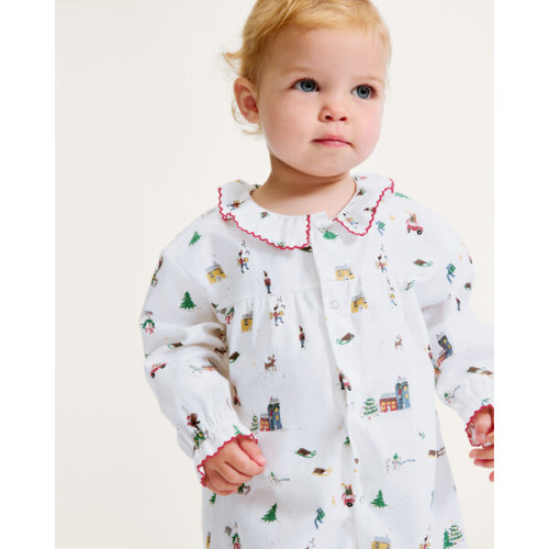 Baby's Twill Madeline Romper in Holiday Town - Petite Plume | Maisonette