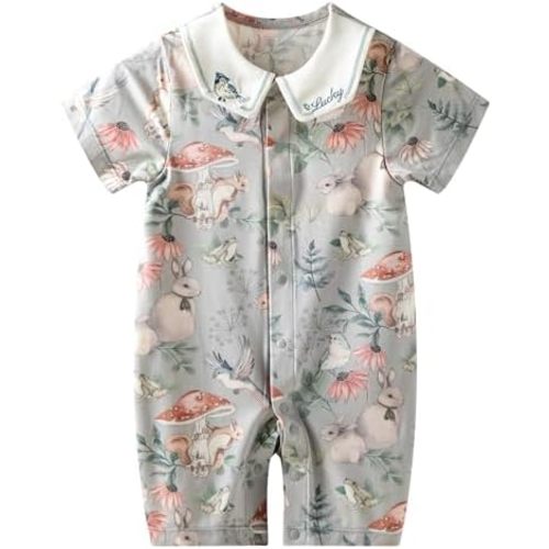 Baby Unique Short-Sleeve Rompers Bodysuit, Newborn Photoshoot Outfits