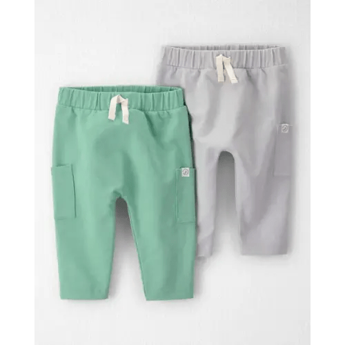 Baby 2-Pack Organic Cotton French Terry Joggers - Little Planet | Carter's
