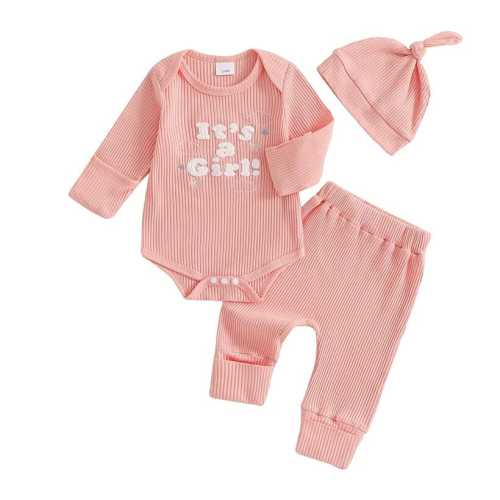 It's a Girl Baby Long Sleeve Set – The Trendy Toddlers