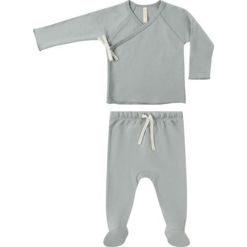 Wrap Top & Footed Pants Set, Newborn