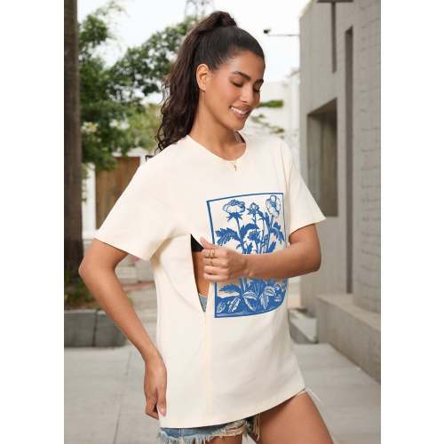 Vintage Wildflowers Graphic Nursing T-shirt – Giftifymama