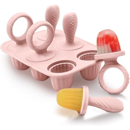 Silicone Baby Popsicle Molds with Sticks, Mini Popsicles Molds for Babies Breastmilk Popsicle Molds for Teething Relief, Frozen Treats Maker Popsicle Maker Ice Pop Mold for Toddlers Kids