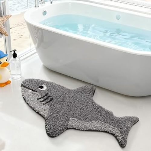 LUMI Cute Animal Bathroom Rugs, Soft Absorbent Non Slip Bath Mats, 24"x41"