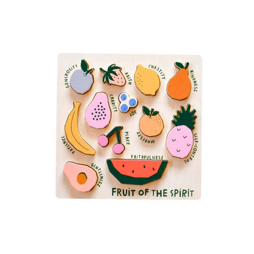 Catholic Fruit Of The Spirit Wooden Puzzle