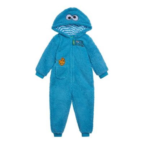 Sesame Street Baby Cozy Faux Sherling Zip Up Cosplay Costume Coverall Newborn to Infant