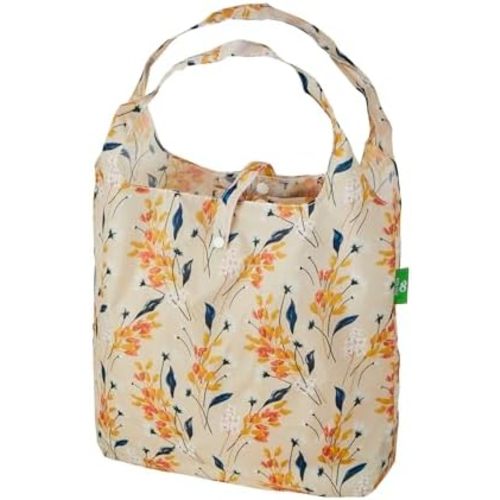 ECO CHIC Foldable Reusable Grocery Bags - Lightweight, Recycled & Reusable Shopping Bag - Waterproof Packable Tote