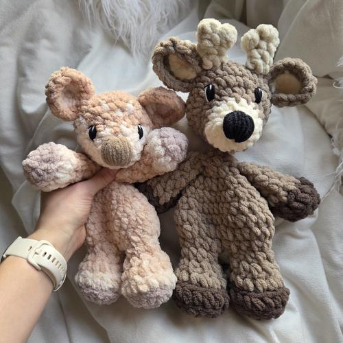 Buck and Doe Loveys | Crochet Deer Set | Buck & Doe Security Blankets | Woodland Nursery Gift