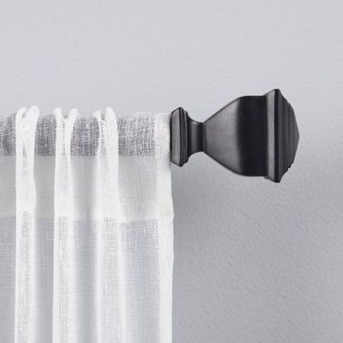 Exclusive Home Napoleon Curtain Rod, Black