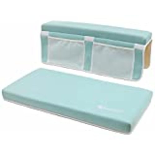 Amazon.com : Comfortable Bath Kneeler and Elbow Kneeling Rest Pad for Baby Bathing Parents - Painless Foam Mat with Toy Organizer Pockets - Quick Drying, Foldable, Non-Slip for Baby and Toddler Bathing : Baby