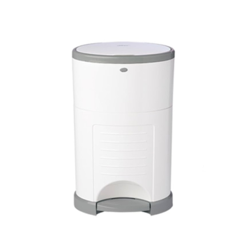 Large Diaper Dekor Plus Hands-Free Diaper Pail | Largest & Easiest to Use | Just Step–Drop–Done | Doesn’t Absorb Odors | Quick Bag Change | Great for Cloth Diapers | 70% Recycled Materials | EKO White