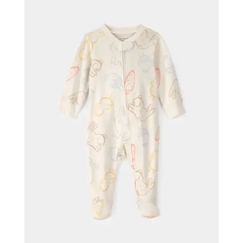 Baby Easter 100% Cotton 2-Way Zip Sleep & Play Pajamas - Cream | Carter's