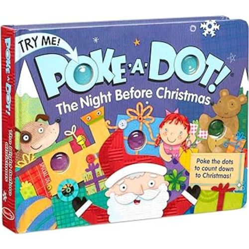 Melissa & Doug Children's Book - 3+ years, Poke-a-Dot:The Night Before Christmas (Board Book with Buttons to Pop)