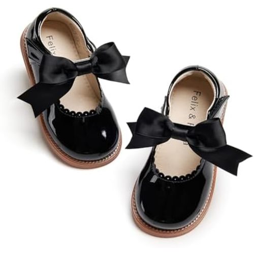 Felix & Flora Toddler Little Girl Mary Jane Dress Shoes - Ballet Flats for Girl Party School Shoes