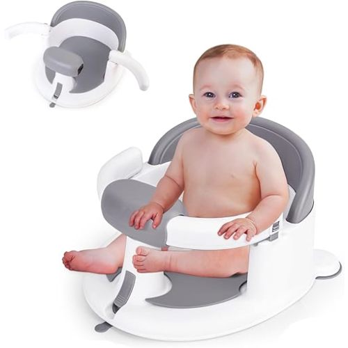 Mostop Baby Bath Seat for Babies 6 Months & Up - Non-Slip Infant Bathtub Chair with Suction Cups - Sit Up Bath Seat for Baby Toddlers - Toddler Bath for Baby Sitting Up, Easy to Clean
