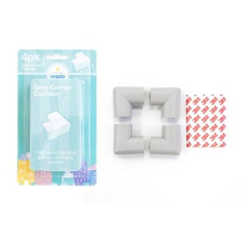 Regalo Home Safety Gray Corner Cushion Small - 4pk