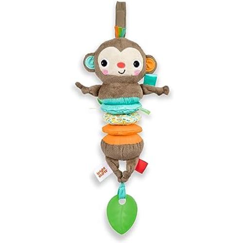 Bright Starts Pull, Play & Boogie Musical Activity Toy for Stroller - Monkey - Unisex, Newborn +