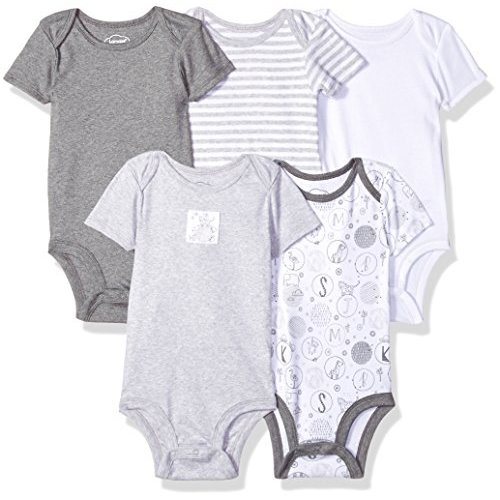 Lamaze Baby Unisex Short Sleeve Cotton Bodysuit, Snap Closure