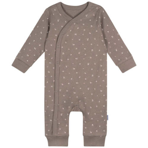 Baby Girls Brown Flowers Footless Pajamas