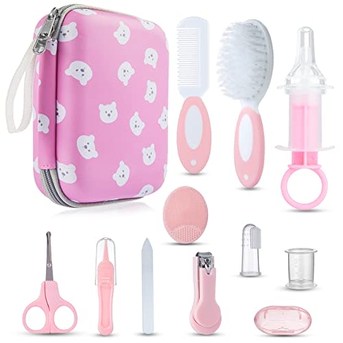 Baby Grooming and Health Kit, Lictin Safety Care Set, Newborn Nursery Health Care Set with Hair Brush,Comb,Nail Clippers and More for Newborn Infant Toddlers Baby Girls