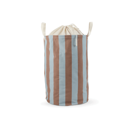 Striped Pop Up Laundry Hamper - Chocolate and Blue - Blue - One Size