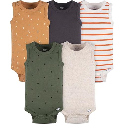Gerber Baby Boys Multi-Pack Sleeveless Onesies Bodysuit