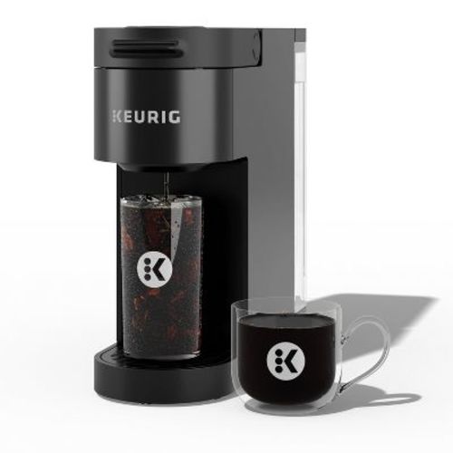 Keurig K-Iced Plus Single-Serve Coffee Maker Black: Automatic Shut-Off, Brews Iced Coffee, Fits Travel Mug, 46 oz Capacity