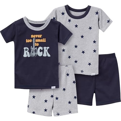 Gerber Baby Boys' Toddler Snug Fit 4-Piece Pajama Set