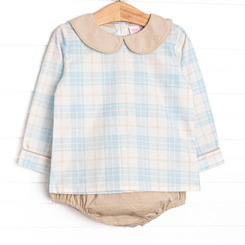 Picture Perfect Plaid Diaper Set, Blue – Stitchy Fish