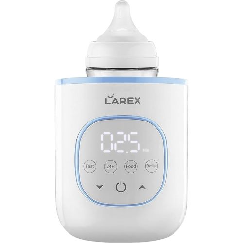 LAREX Bottle Warmer, Fast Baby Bottle Warmer for Breastmilk and Formula, with Timer and Accurate Temp Control, 8-in-1 Baby Milk Warmer BPA Free with Digital Display, Bottle Warmers for All Bottles