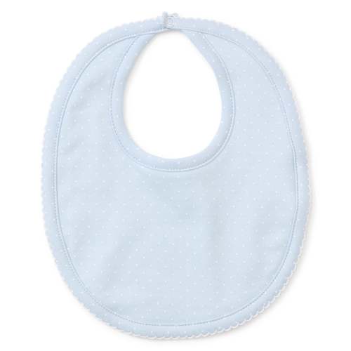 Blue/White New Kissy Dots Print Bib