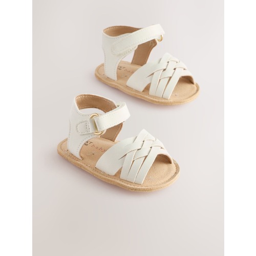 White Baby Fisherman Sandals (0-24mths)