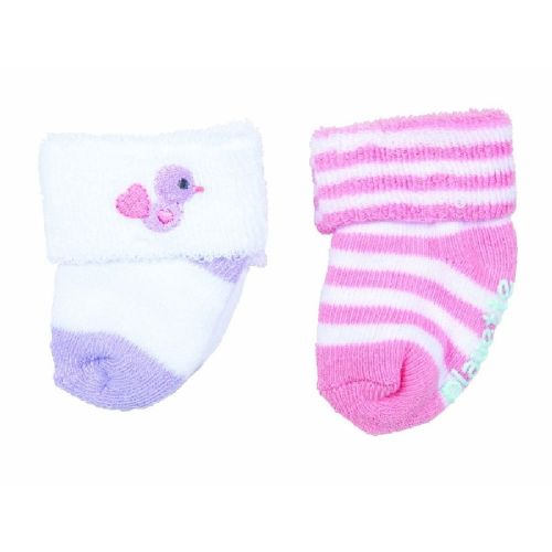 Playette 2 Pack Bootie Newborn Pink Size 0-3 Months