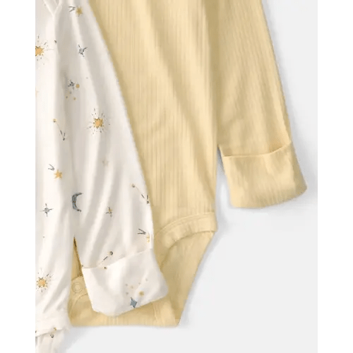 Baby 2-Pack Constellation PurelySoft Bodysuits - Yellow/Cream | Carter's