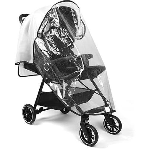 Clear Stroller Rain Cover, Universal Stroller Cover Breathable, Foldable Travel Weather Shield, Waterproof Windproof Baby Stroller Accessories for Trip Use, Daily Walks