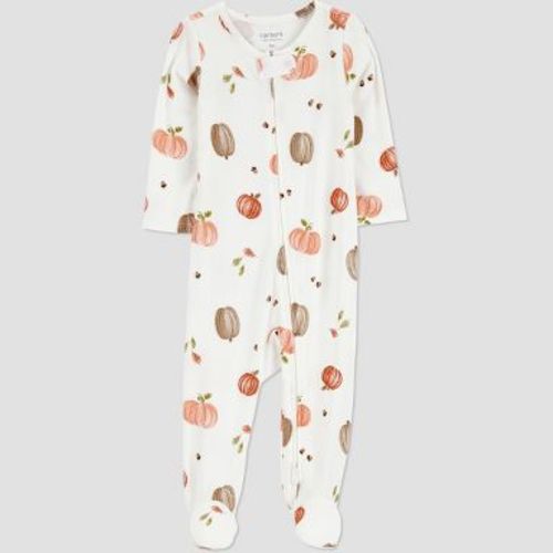 Carter's Just One You® Baby Fall Pumpkins Comfy Soft Sleep N' Play - Cream Newborn