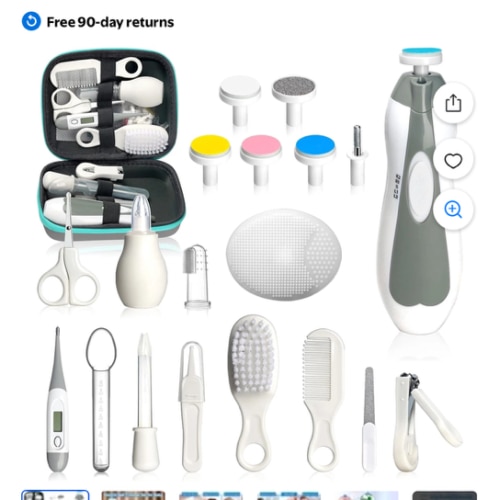 Baby Healthcare and Grooming Kit, Portable Baby Safety Care Set, Baby Essentials kit for Newborn (Grey White 20 in 1) - Walmart.com