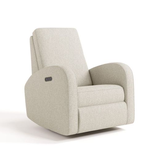 Storkcraft Santa Monica Power Recliner with USB Charging Dune Basketweave