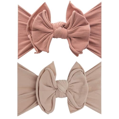 Baby Bling 2PK FAB-BOW-OUS®: putty + blush
