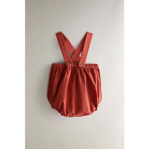 BABY POPLIN DUNGAREES - Brick | ZARA United States