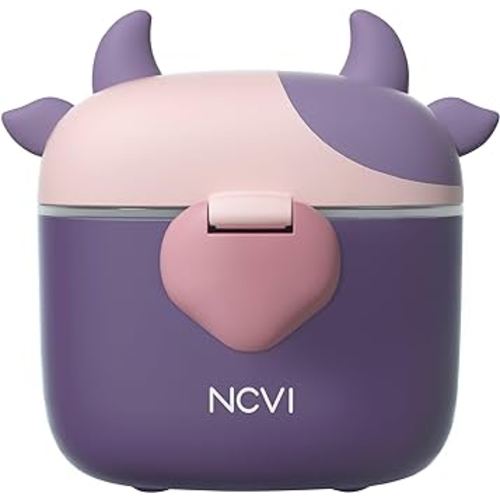 NCVI Baby Formula Dispenser On The Go, Formula Container to Go, Formula Holder for Travel, Outdoor Picnic with Baby Infant, Portable Container for Milk Powder, Snacks, Candy, Fruits (Purple)
