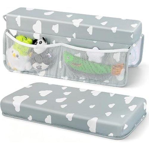 Comfortable Baby Bath Kneeler and Elbow Rest Pad Set - Grey
