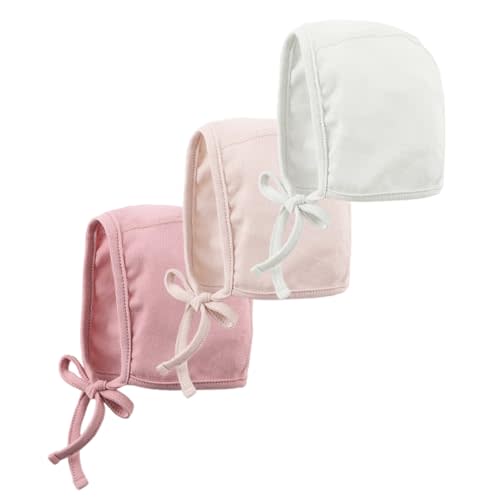 Bamery Infant Baby Bonnet 0-6 Months Newborn Boy Beanie Hat Soft Cotton Baby Girl Turbans Set Single Layer for Spring