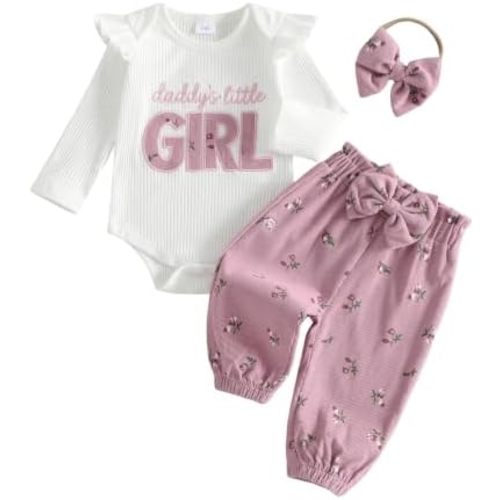 Sejardin Infant Baby Girl Fall Clothes Ribbed Newborn Outfit