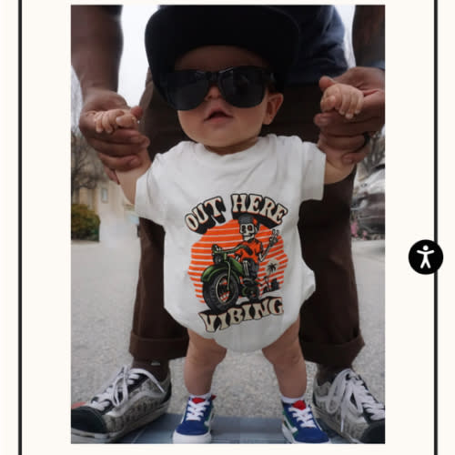 Out Here Vibing Baby Romper | Little Trouble