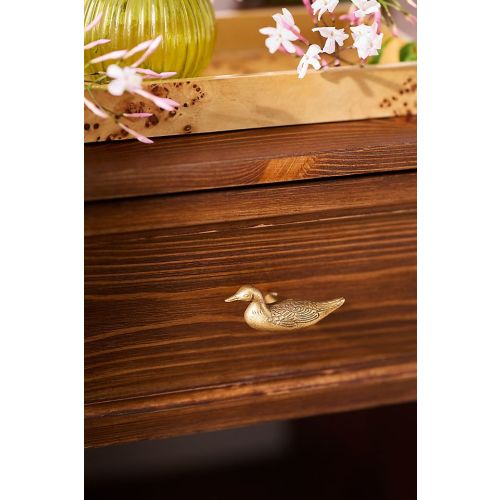 Mallard Duck Brass Knob