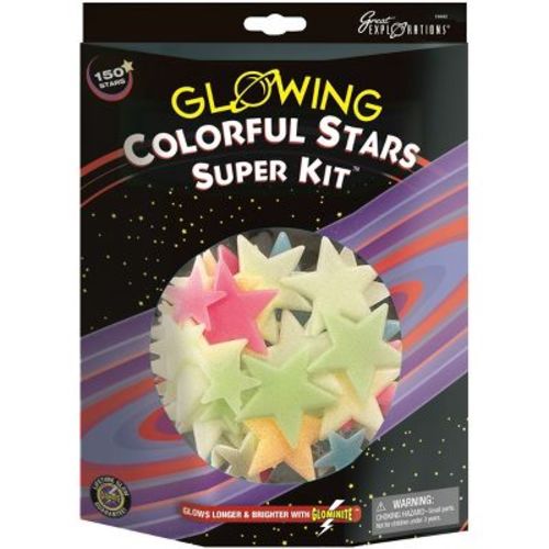 Great Explorations Glowing Stars Super Kit 150/Pkg-Colorful Stars