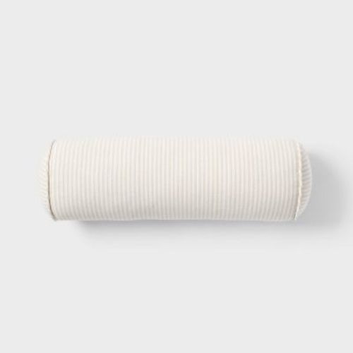 Bolster Striped Decorative Pillow Tan/Ivory - Threshold™