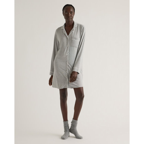 Bamboo Jersey Sleep Shirt in Light Blue