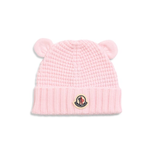 Kids' Teddy Bear Logo Patch Virgin Wool Beanie